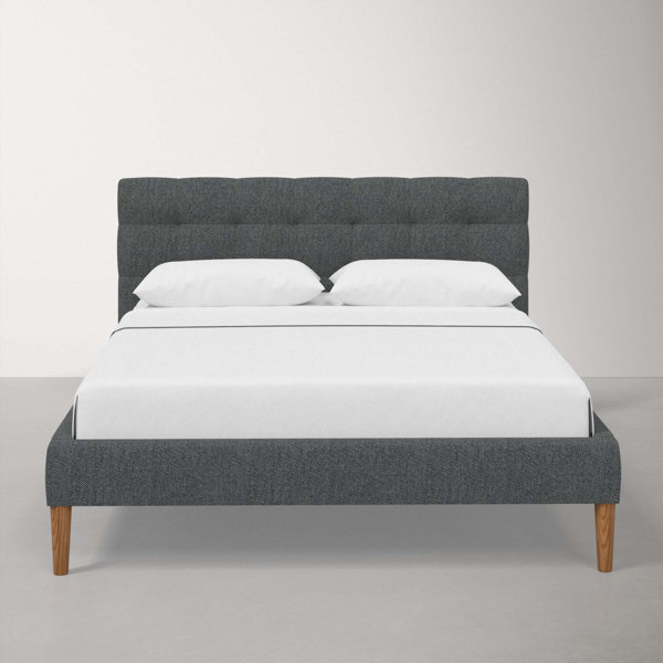 Cassandra upholstered low profile shop standard bed